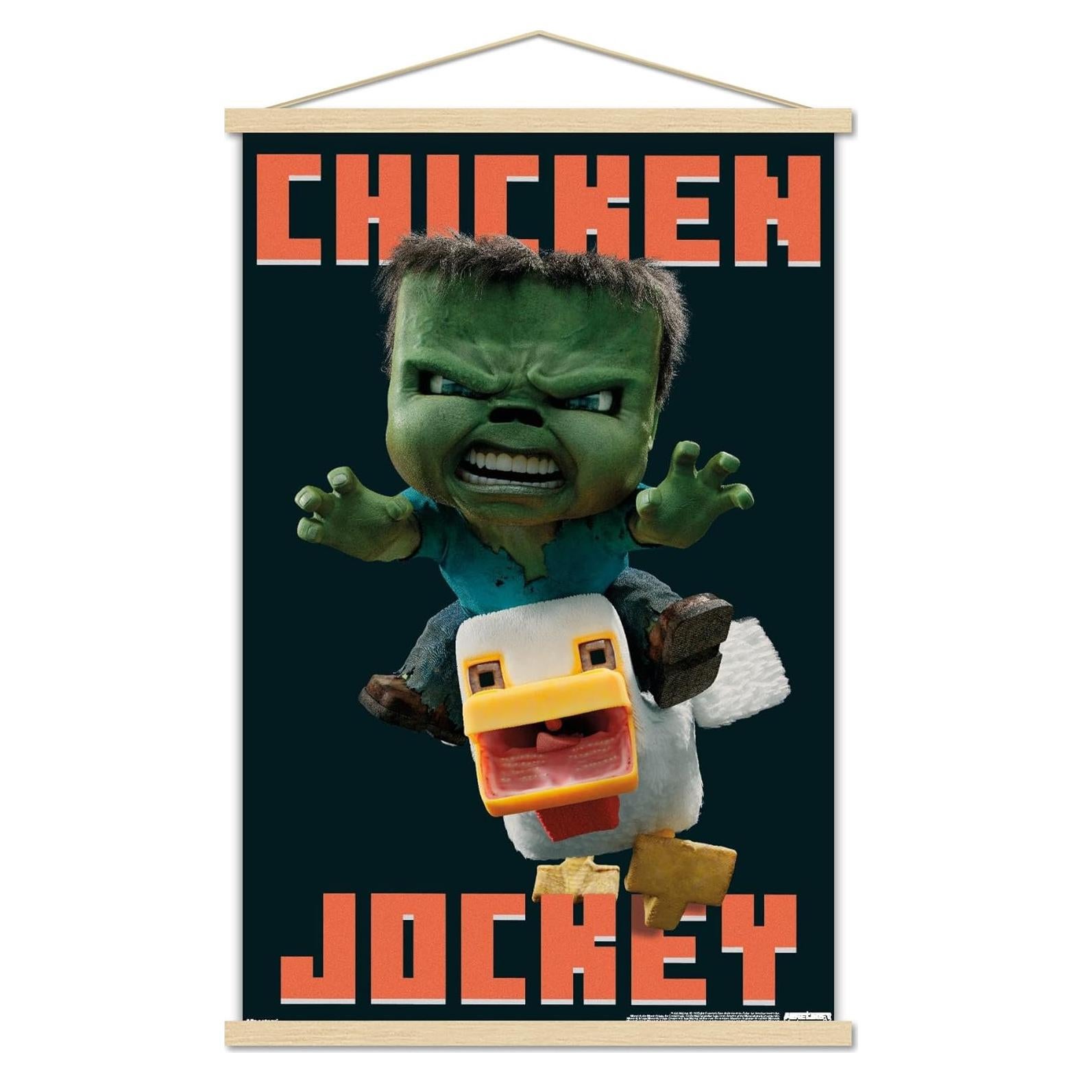 Póster de Pared Minecraft Jockey de Pollo Allposters 86.4x56.9 cm