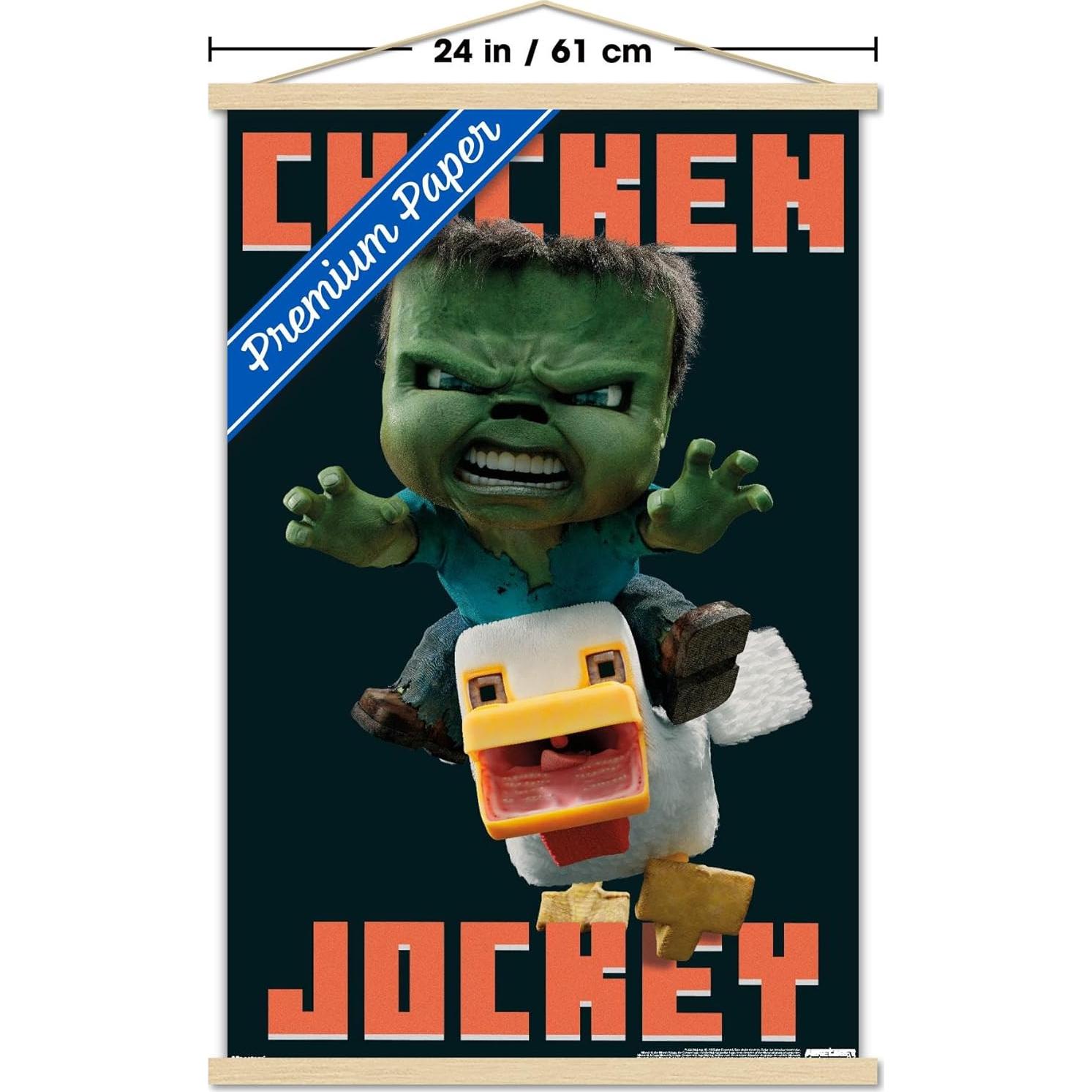 Póster de Pared Minecraft Jockey de Pollo Allposters 86.4x56.9 cm