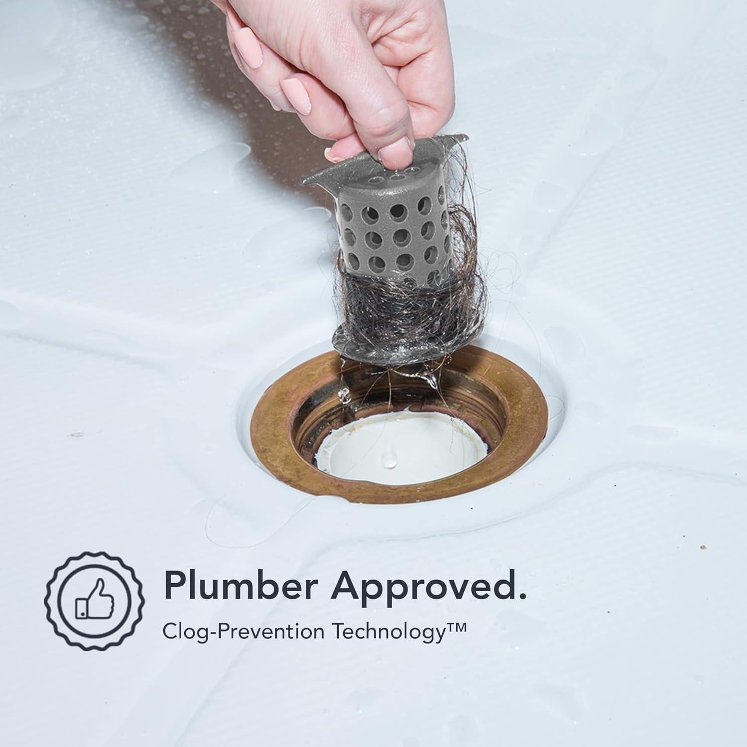 ShowerShroom Protector de Desagüe Ducha 5,08 cm Gris