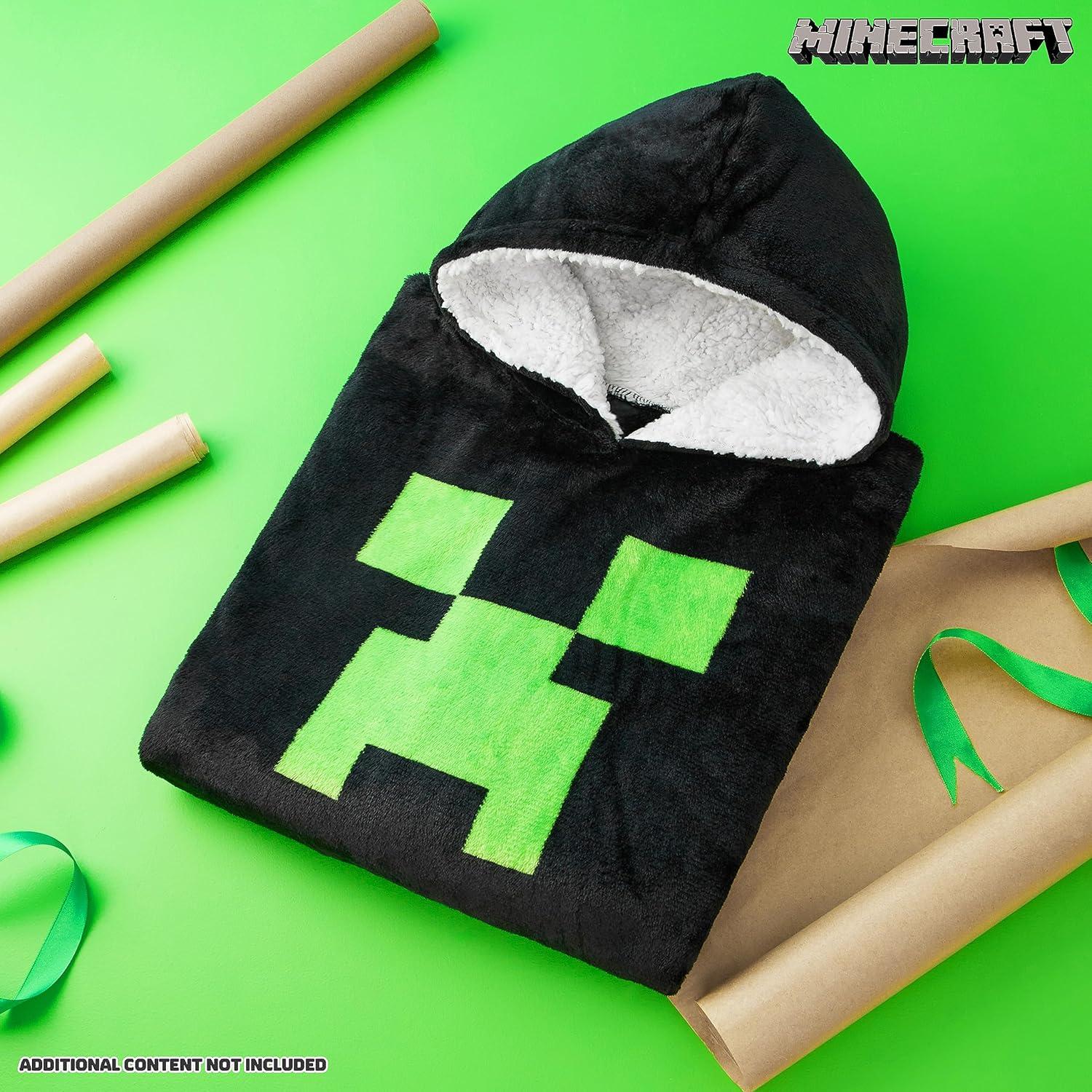 Manta con Capucha Minecraft Bioworld para Niños - Talla Única