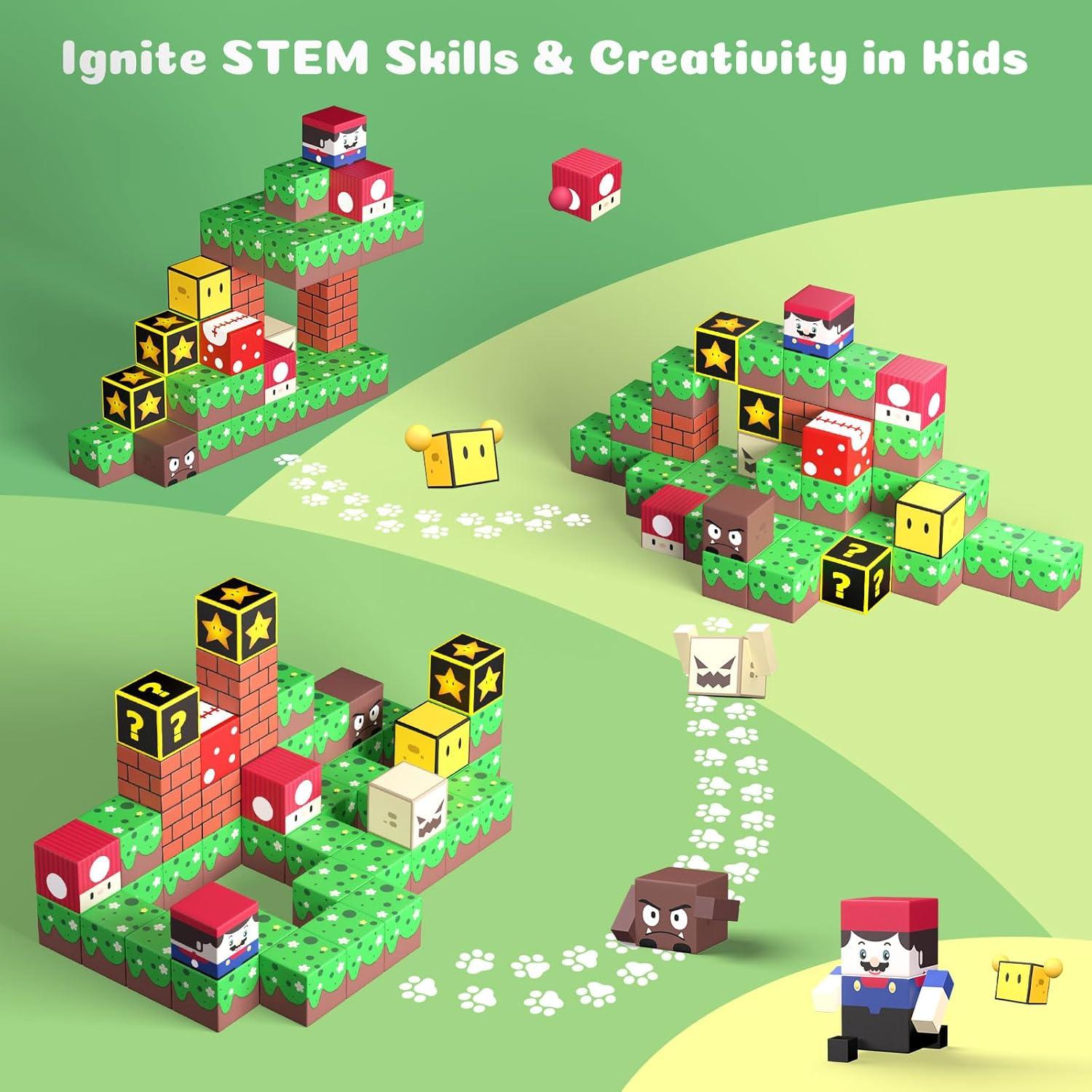 Bloques Magnéticos Creativos Dufvrpe 48PCS 2.54cm para Niños