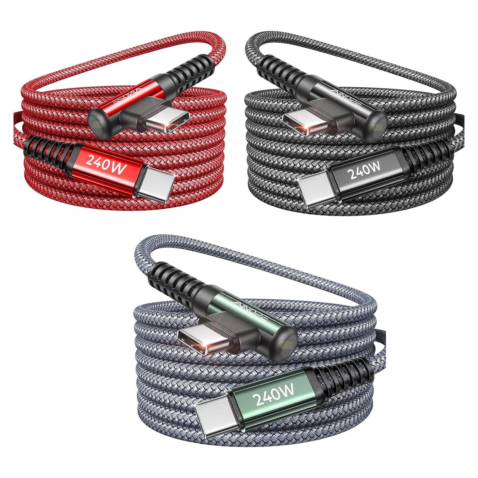 Cable USB C a USB C AINOPE 240W Carga Rápida 1.5m