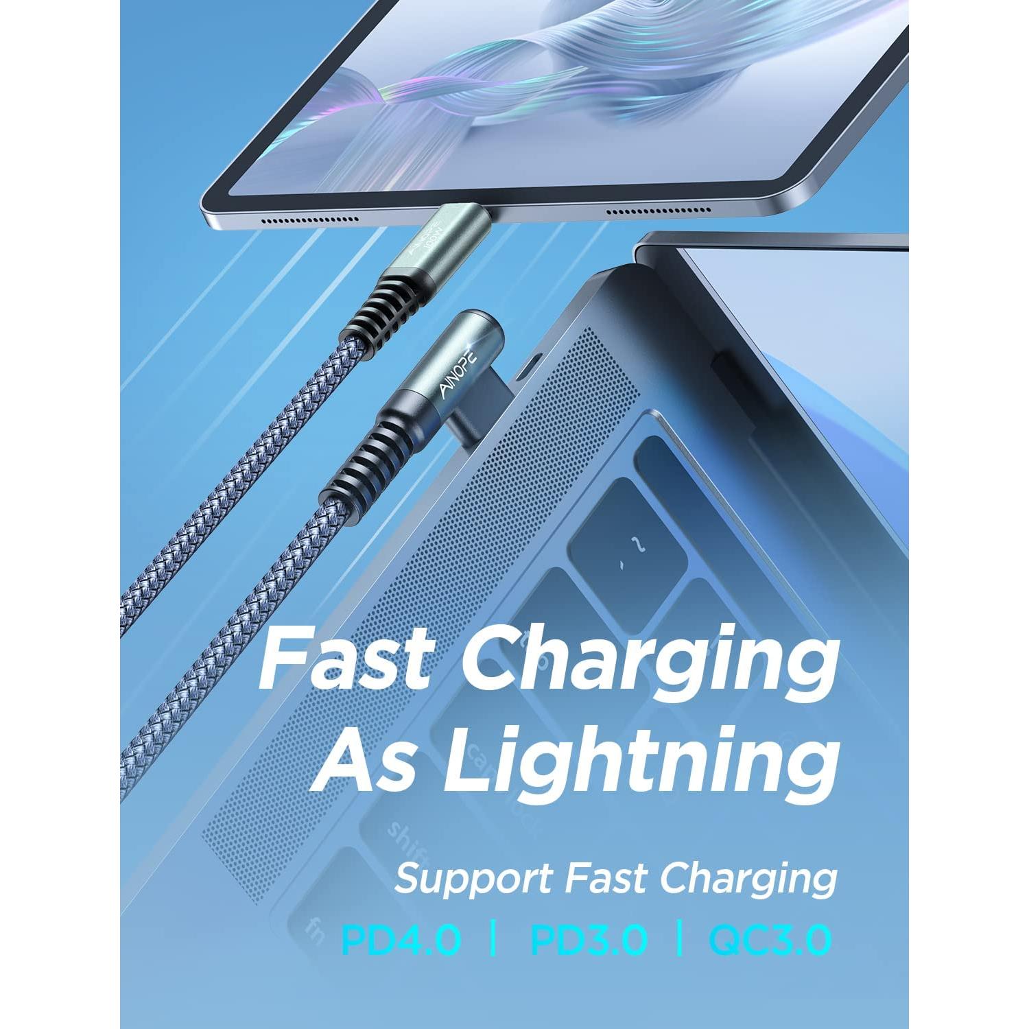 Cable USB C a USB C AINOPE 240W Carga Rápida 1.5m