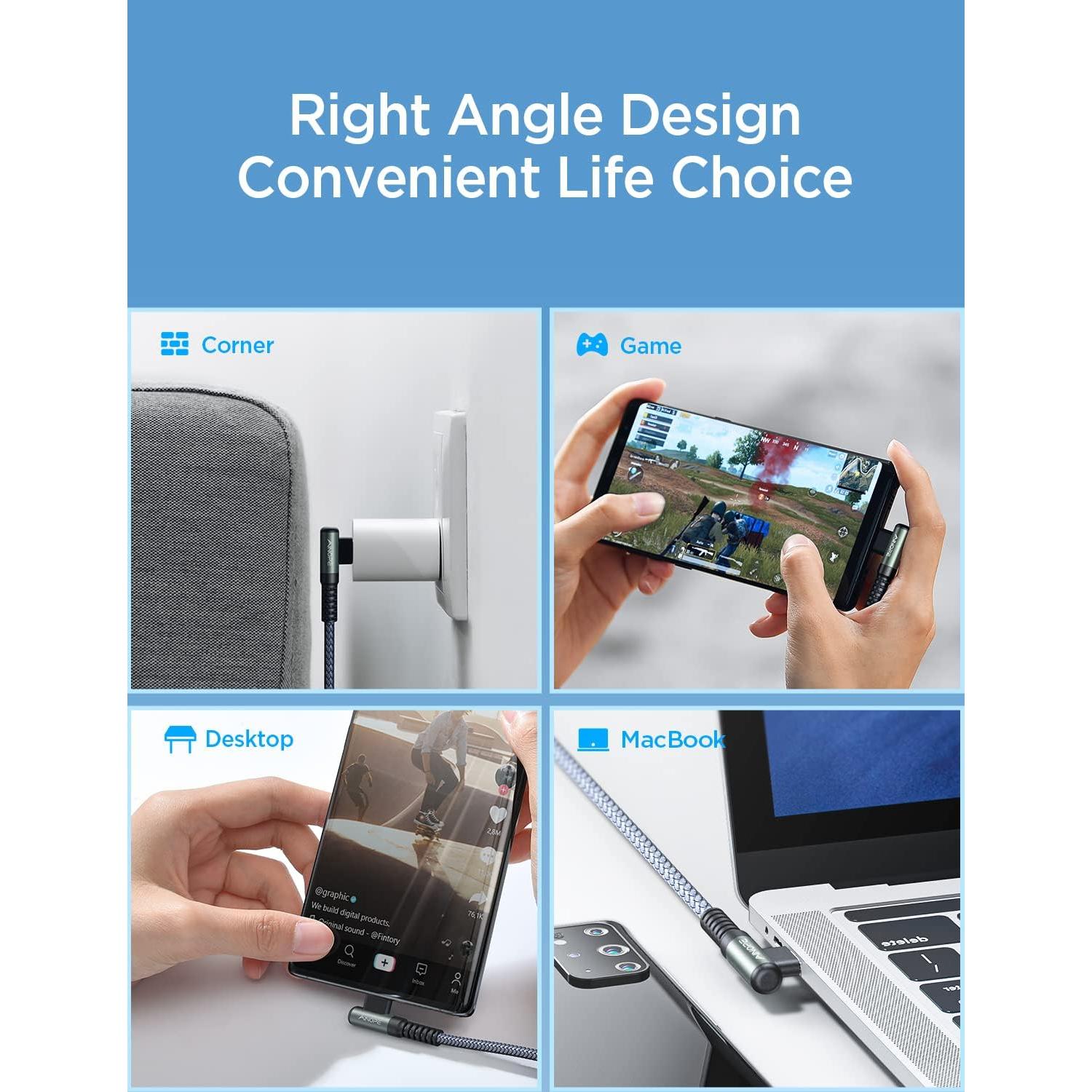 Cable USB C a USB C AINOPE 240W Carga Rápida 1.5m