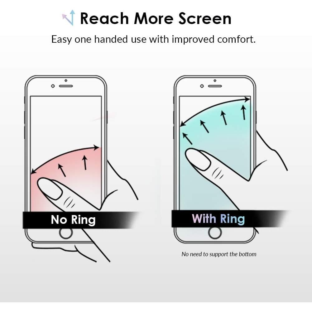 Soporte para teléfono Velvet Caviar - Anillo de agarre mármol negro