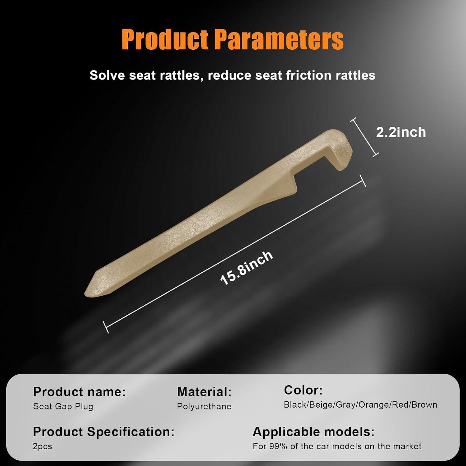 Relleno de Espacio entre Asientos de Coche Suvnie Beige 40x5.5cm