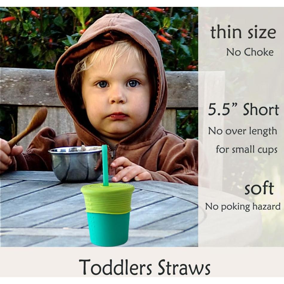 Popotes de Silicona Reutilizables Tegion para Niños 14 cm