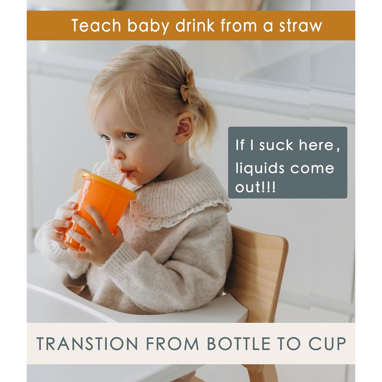 Popotes de Silicona Reutilizables Tegion para Niños 14 cm