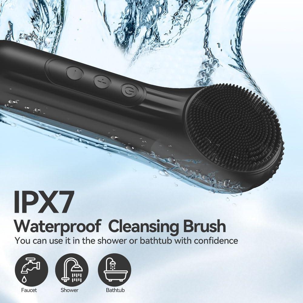 Cepillo Facial Eléctrico Ihelol 5 Velocidades Silicona Negro