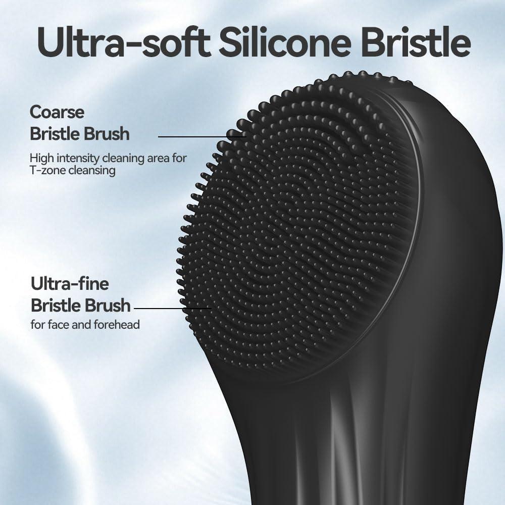 Cepillo Facial Eléctrico Ihelol 5 Velocidades Silicona Negro