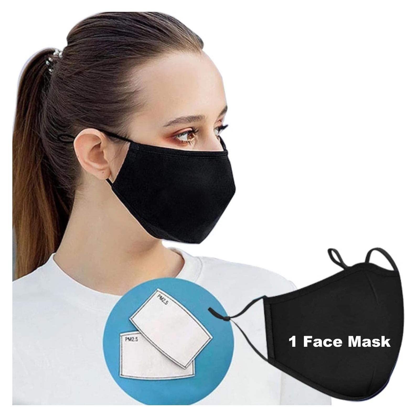 Mascarillas Negras Desechables 3 Capas Cozzi Crafts 100 Pk