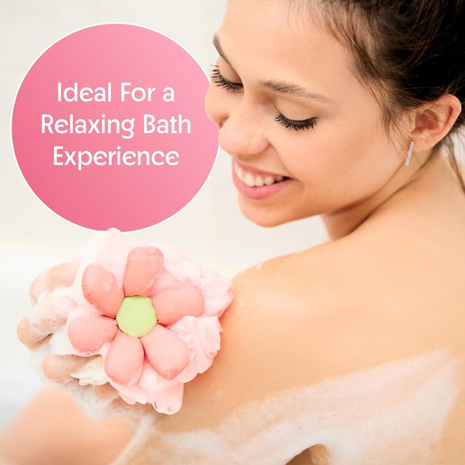 Esponja de Baño AquaVibes Rosa - Exfoliante Suave en Paquete Doble