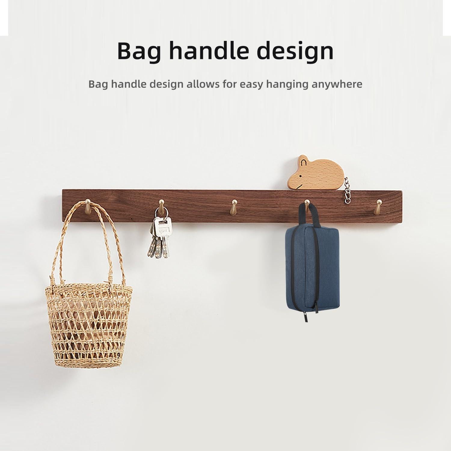 Bolsa de Aseo de Viaje Icramsy Azul Marino 21x15x7 cm