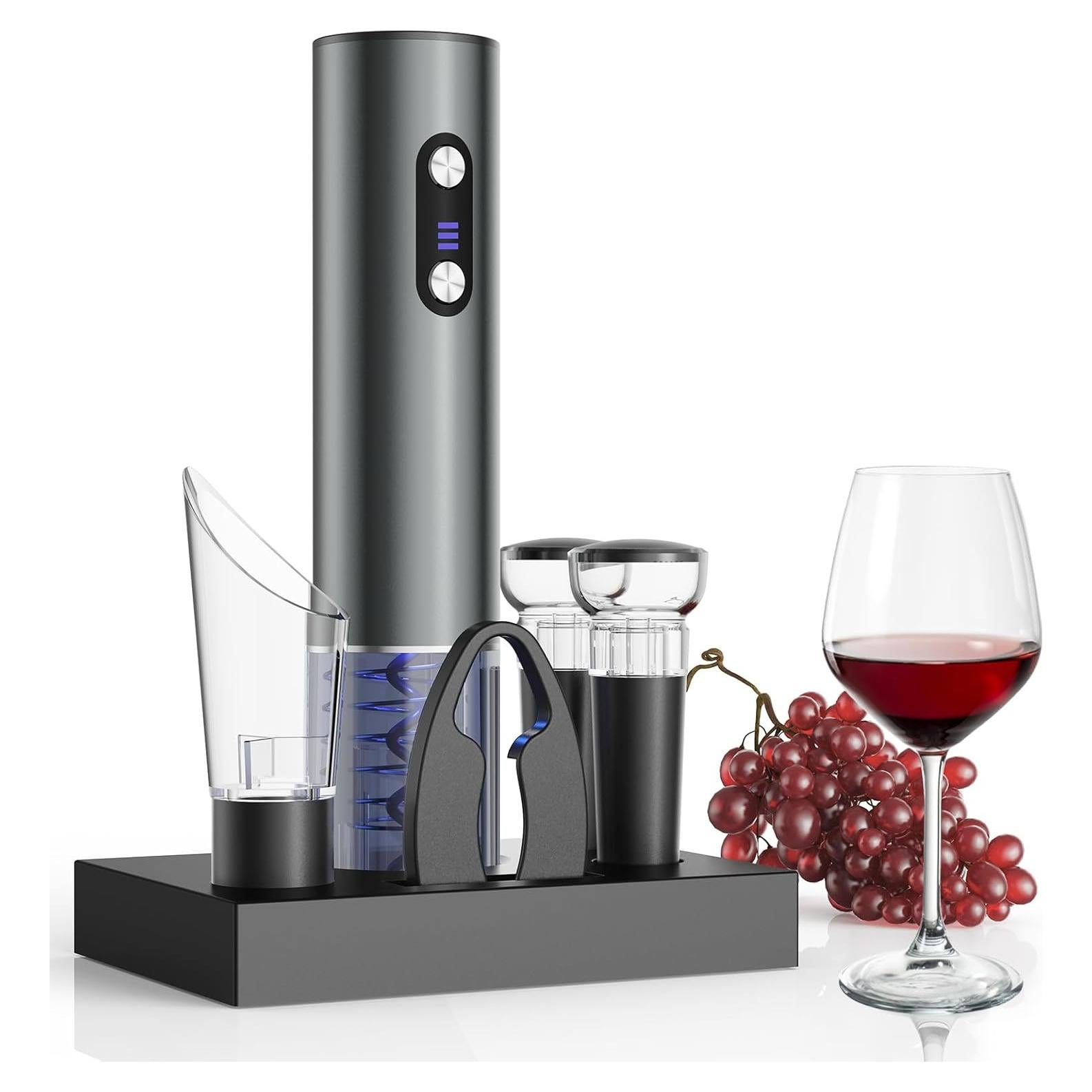 Juego de Sacacorchos Eléctrico Newise 6 en 1 con Aireador