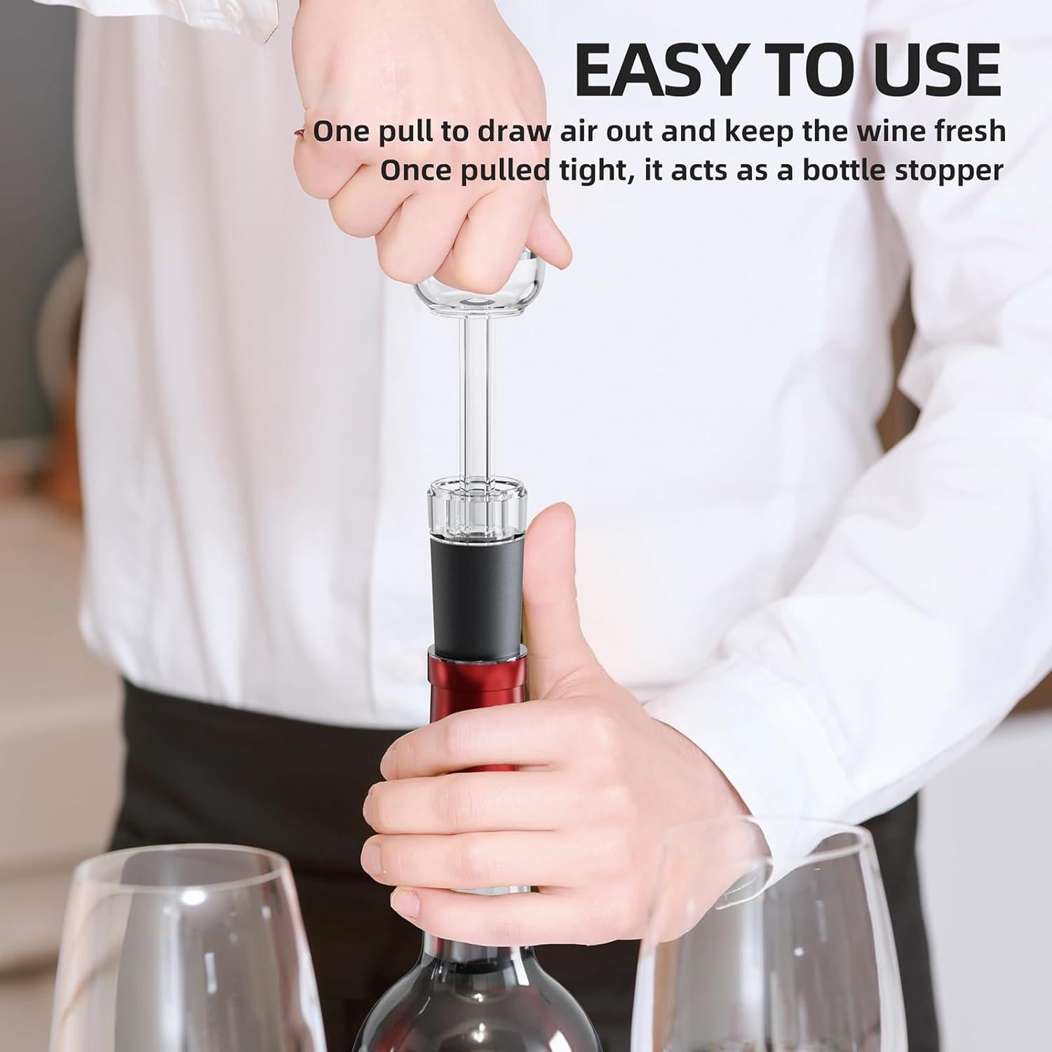 Juego de Sacacorchos Eléctrico Newise 6 en 1 con Aireador