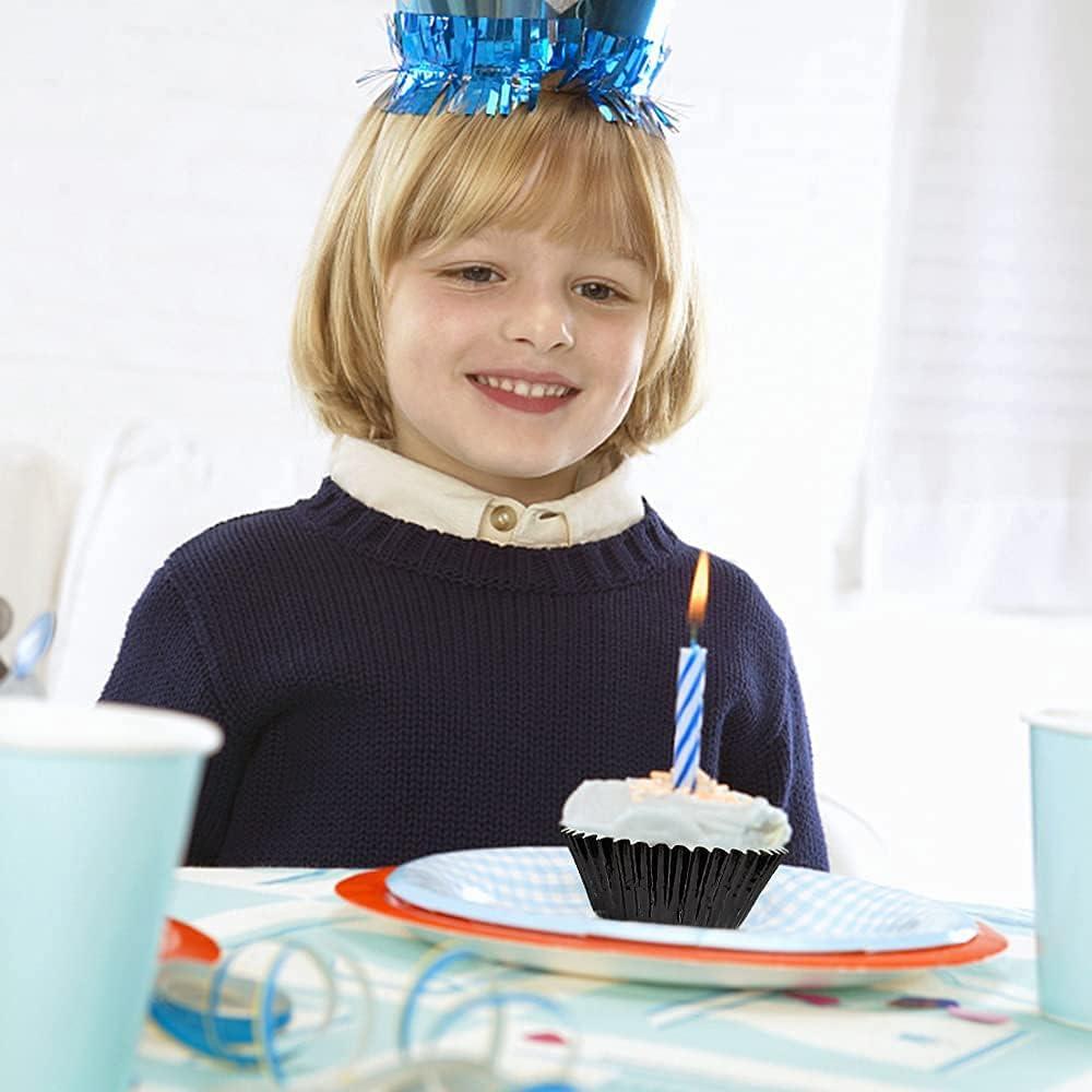 Forros de Aluminio Negro GOLF para Cupcakes 100 Unidades