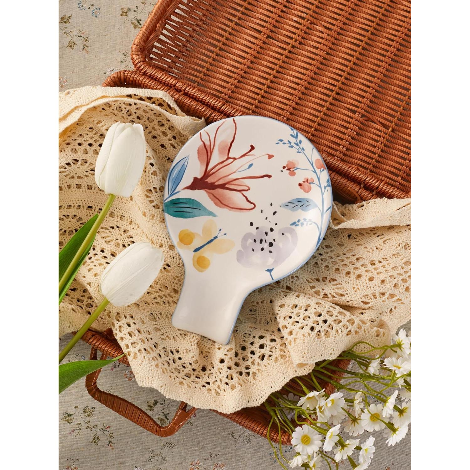 Soporte para cuchara Bico Blossom Symphony cerámica 14x19cm