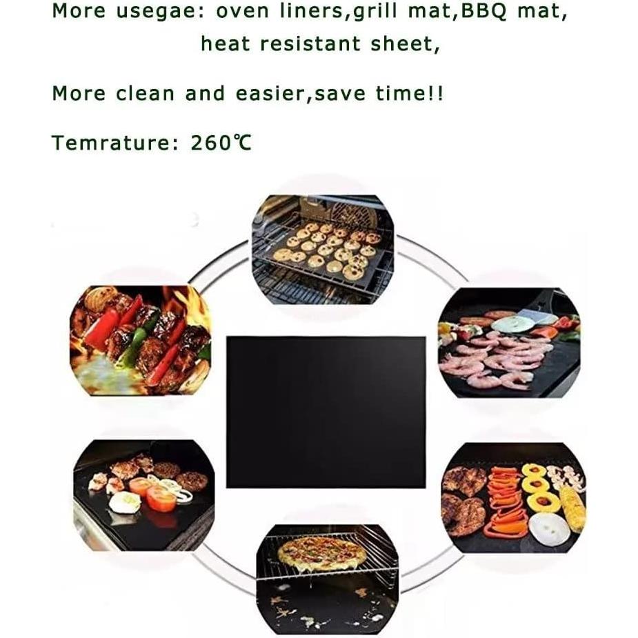 Paquete de 2 Tapetes para Horno LokiLux 40.64x60.96cm + 2 Protectores de Silicona