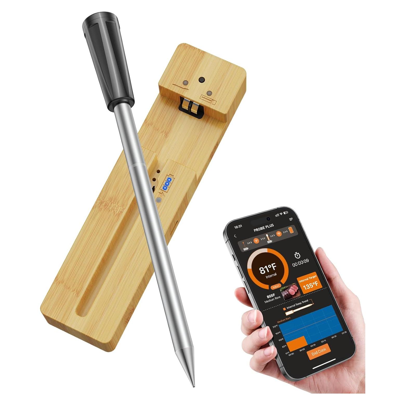 Termómetro de Carne Digital Inalámbrico eboboin 70m para BBQ