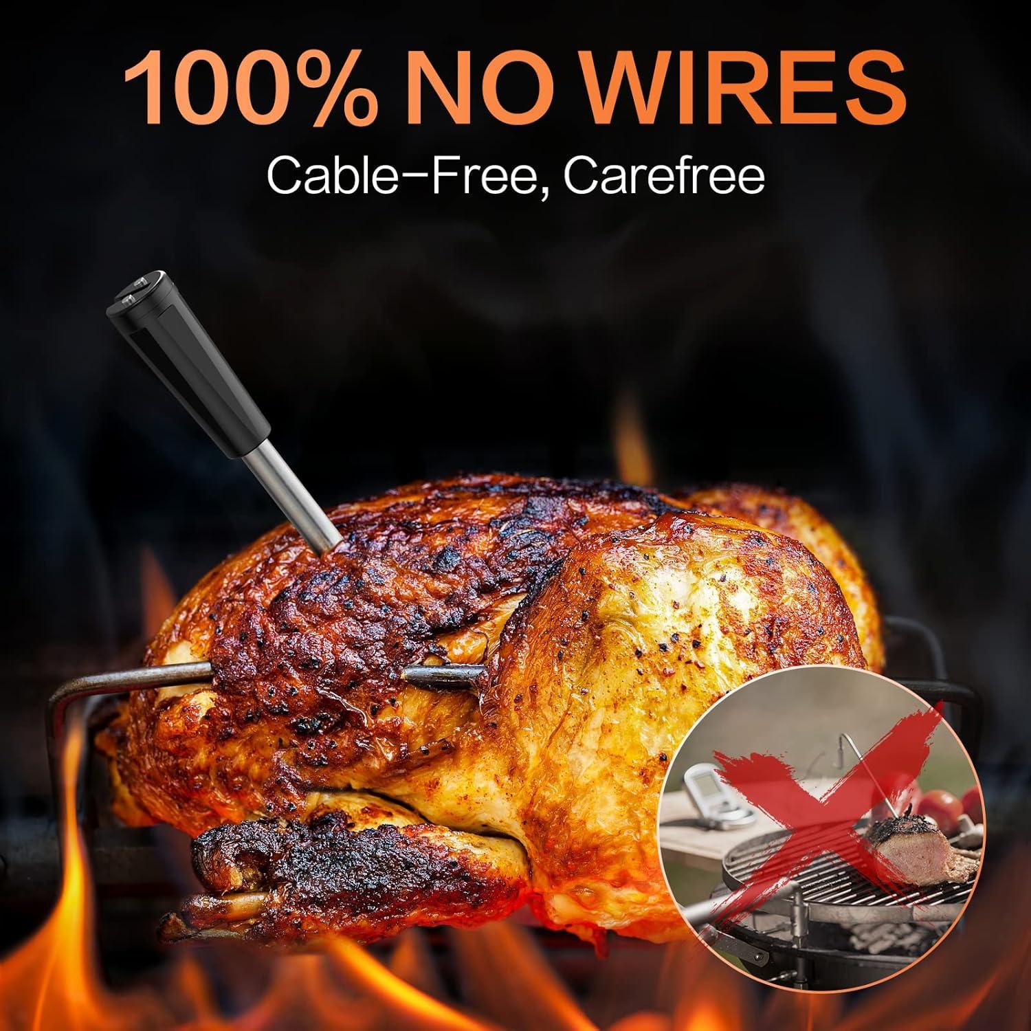 Termómetro de Carne Digital Inalámbrico eboboin 70m para BBQ