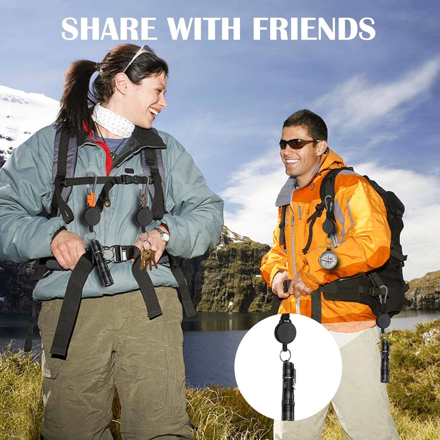 Porta Credenciales Retráctil Levateeta - Paquete de 4 Colores