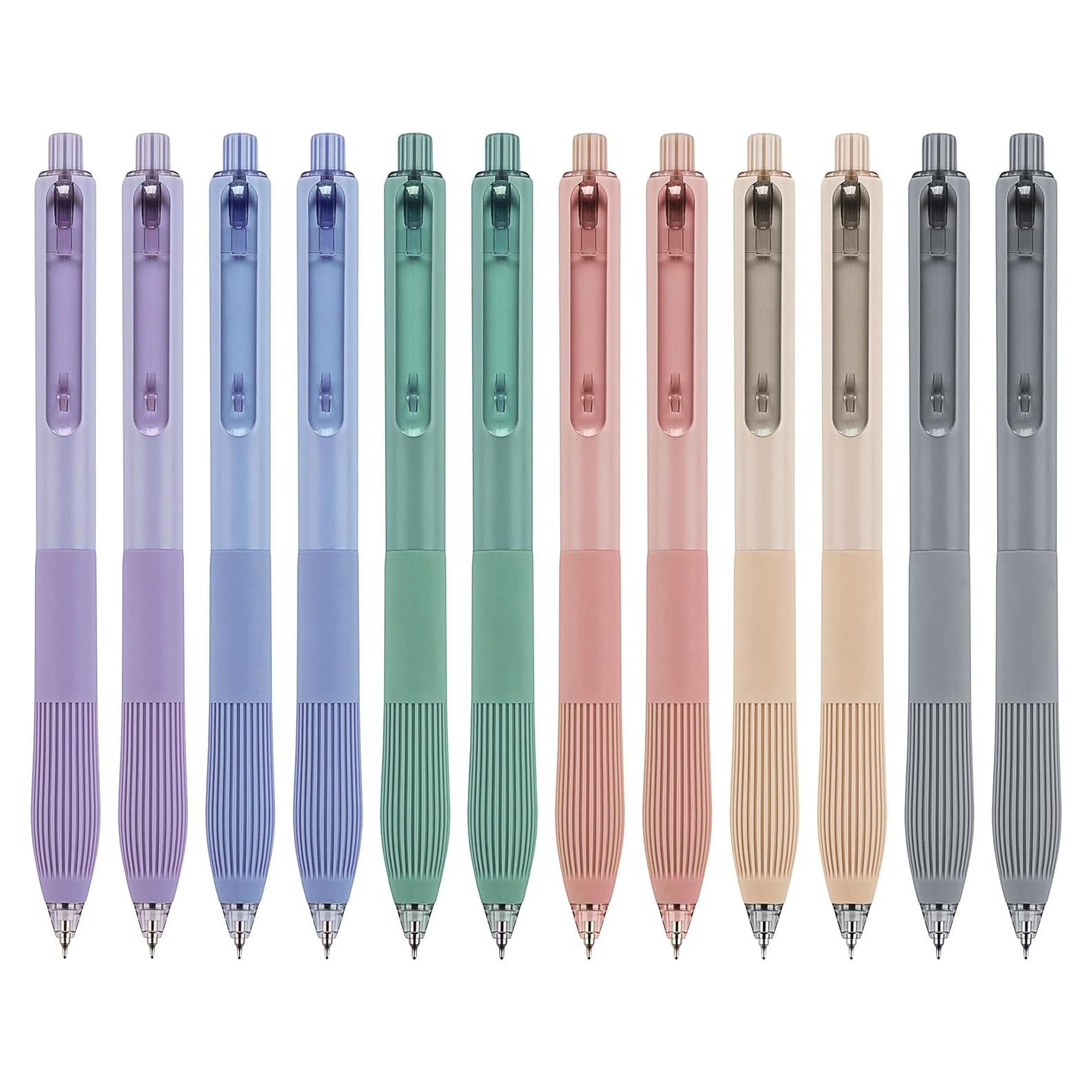 Bolígrafos de Gel Linbsunne 0.5mm Tinta Negra Retráctiles (12 unidades)