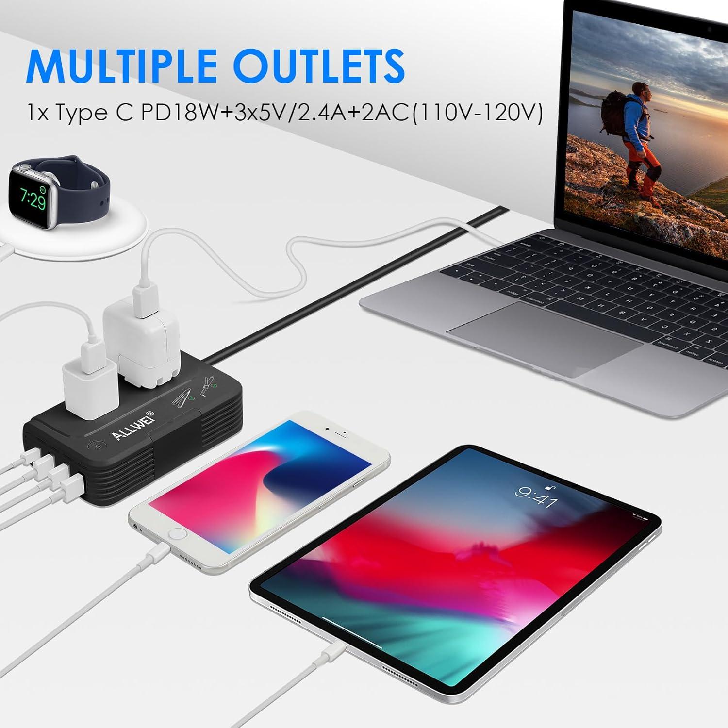 Convertidor de Voltaje ALLWEI 220V a 110V para Viajes