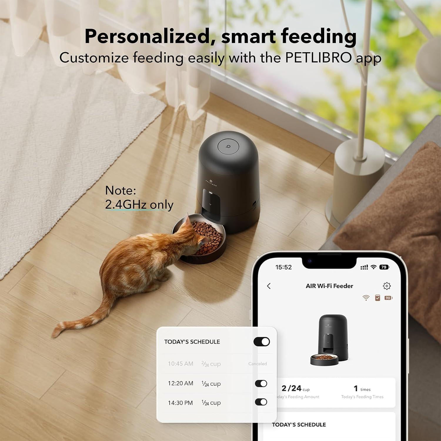 Dispensador Automático de Comida PETLIBRO 2L Wi-Fi Negro