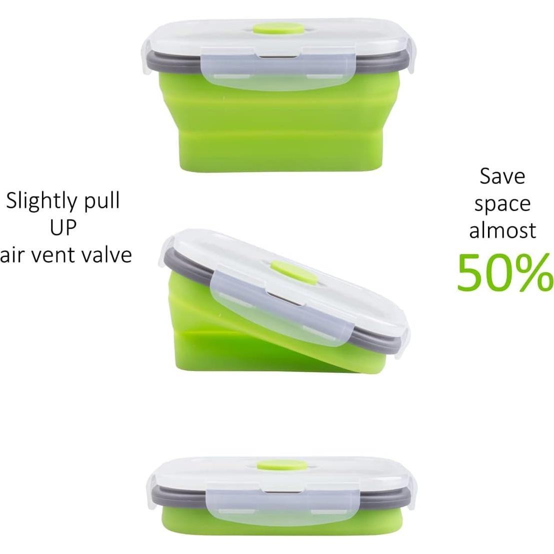 Contenedores de Almacenamiento Plegables Annaklin 350 ml - Juego de 4