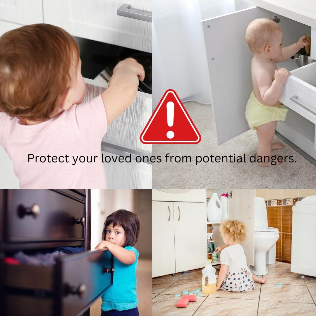 Bloqueos de Seguridad para Gabinetes CUTESAFETY - 6 Unidades Ajustables