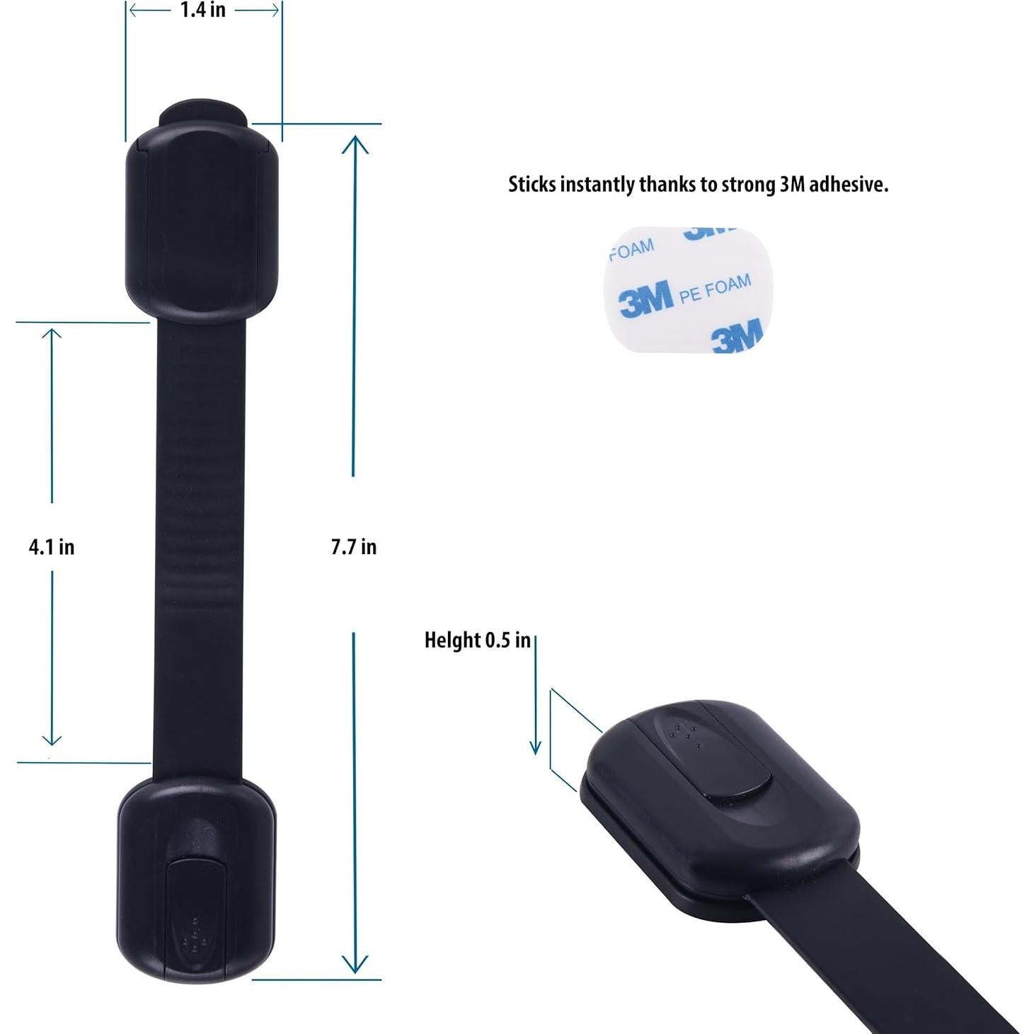 Bloqueos de Seguridad para Gabinetes CUTESAFETY - 6 Unidades Ajustables