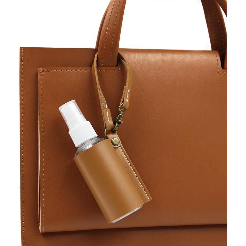 Soporte para botella desinfectante VKSG 60ml - Cuero PU