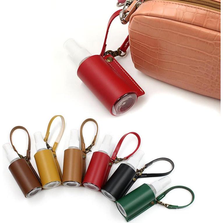 Soporte para botella desinfectante VKSG 60ml - Cuero PU