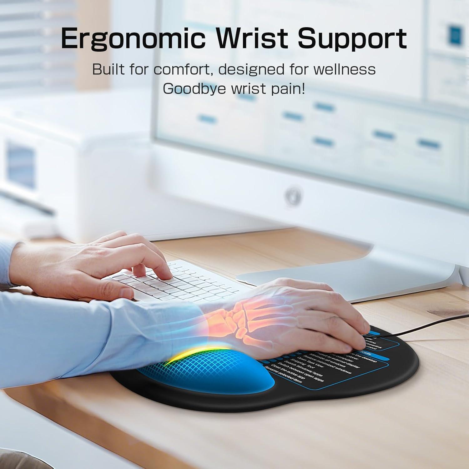 Alfombrilla de Mouse Ergonómica Senetem con Reposamuñecas