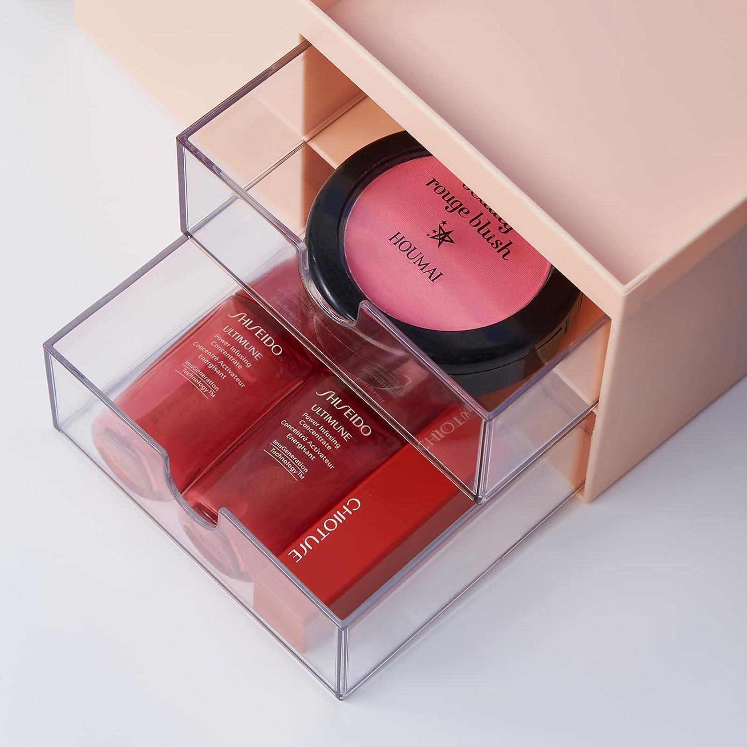 Organizador de Escritorio LETURE Rosa con Cajón 6 Compartimentos