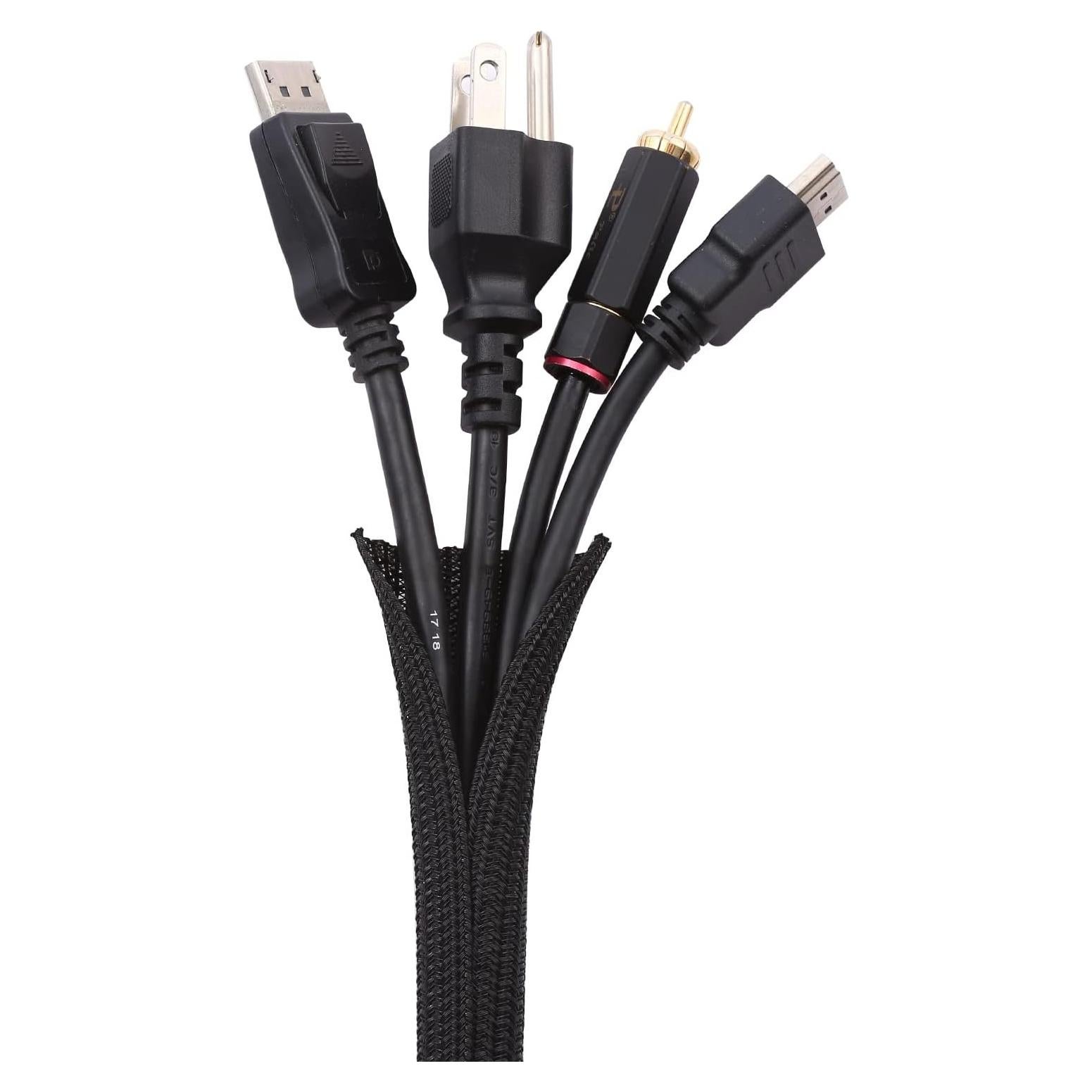 Manga de Gestión de Cables Keco 3.05m 1/2" Negro