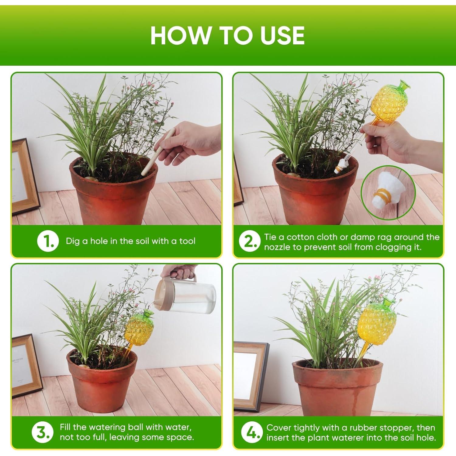 Esferas de Riego DDMY 270ML para Plantas - 3 Paquete