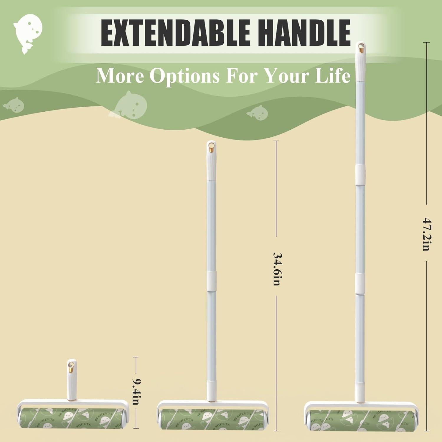 Rodillo de Lint Luipaard Grande 24 cm con 360 Hojas para Pelo de Mascotas