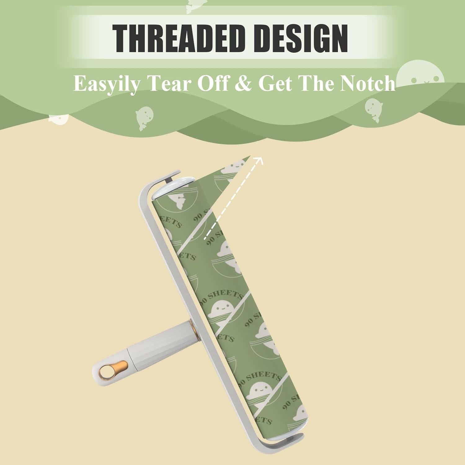 Rodillo de Lint Luipaard Grande 24 cm con 360 Hojas para Pelo de Mascotas