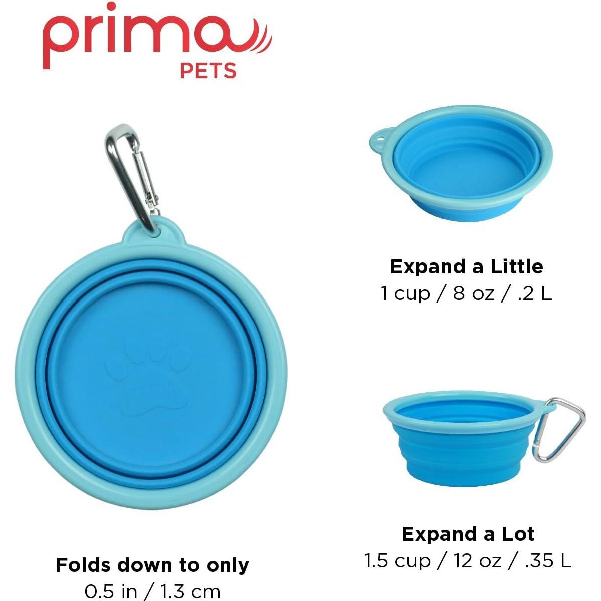 Cuenco de Silicona Colapsable Prima Pets 1.5 Tazas Aqua