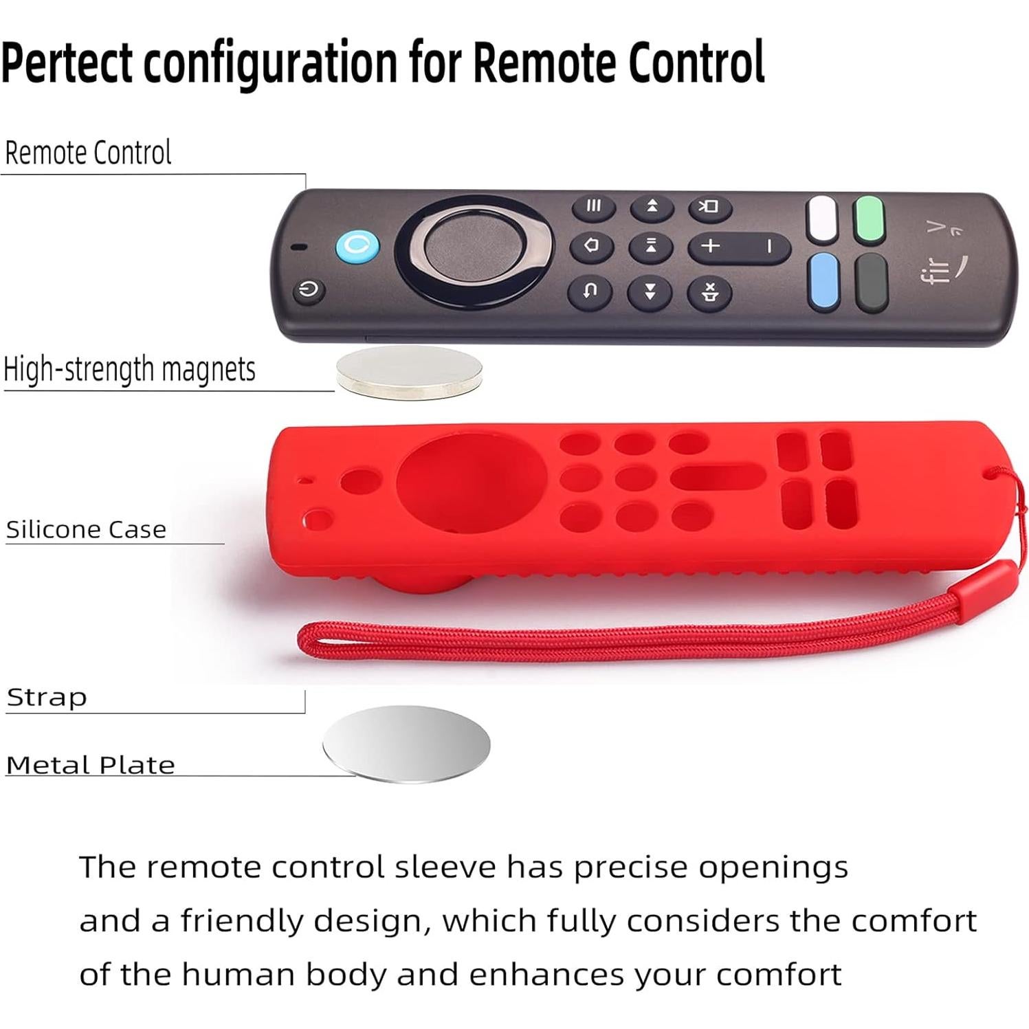 Funda de Silicona Antideslizante para Control Remoto Fire TV Stick 2021