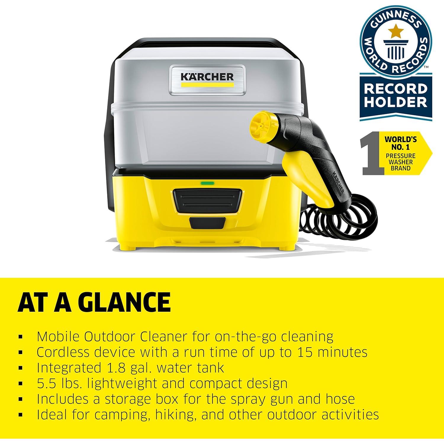 Limpiador Móvil Karcher OC 3 Plus, Batería, 7L, 72 PSI