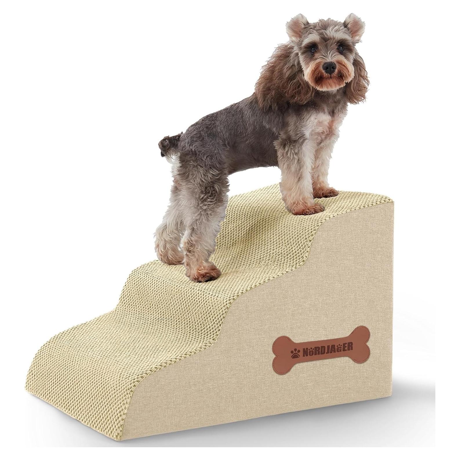 Escalones para Perros Nordjager 3 Pasos Antideslizantes Beige