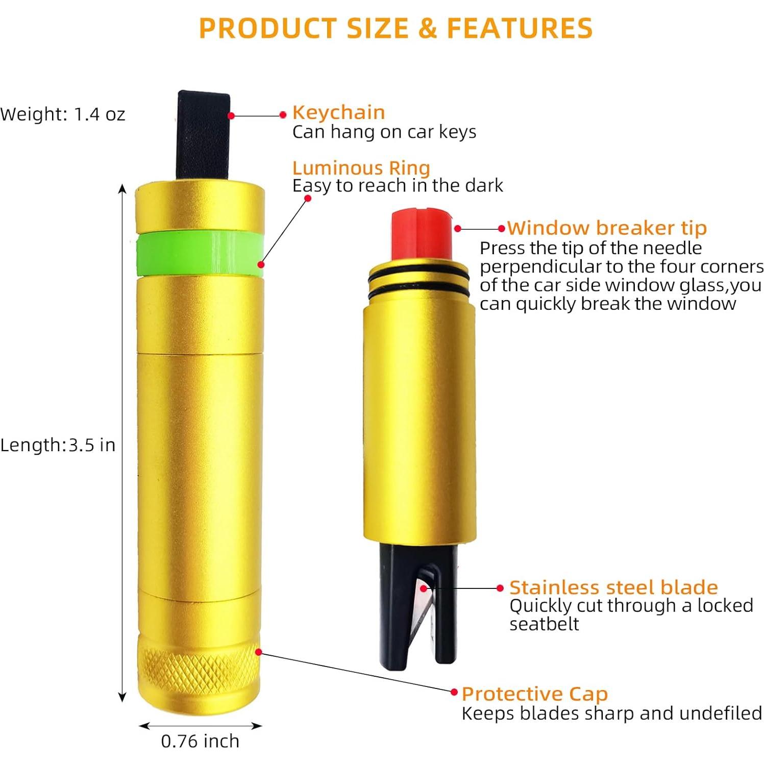 Cortador de Cinturón y Rompeventanas Allelic YG-B02 - 2 PCS Azul
