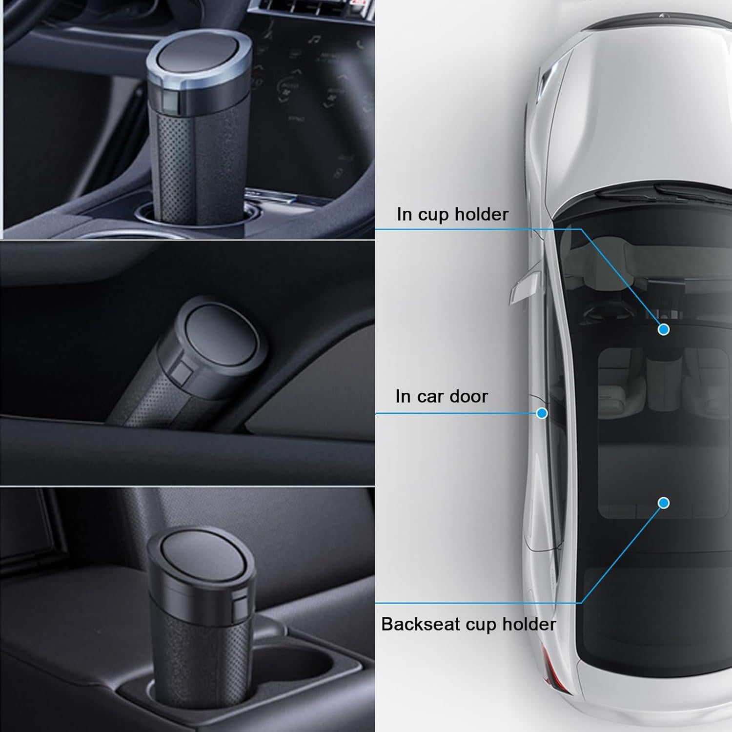 Basurero de Auto Compacto MargGona 2 Paquetes con Tapa