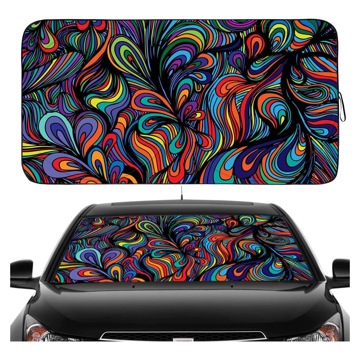 Protector Solar para Parabrisas Gven Abstracto Grande 160x85 cm