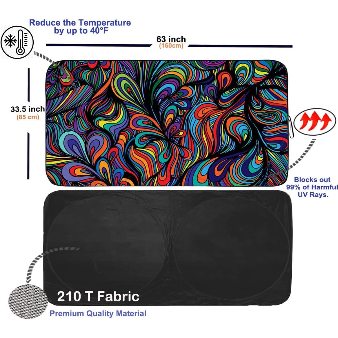 Protector Solar para Parabrisas Gven Abstracto Grande 160x85 cm