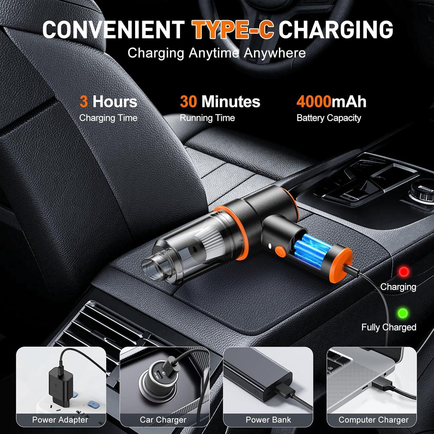 Aspiradora de Mano KMM LT-117-01 11000PA Inalámbrica 120W