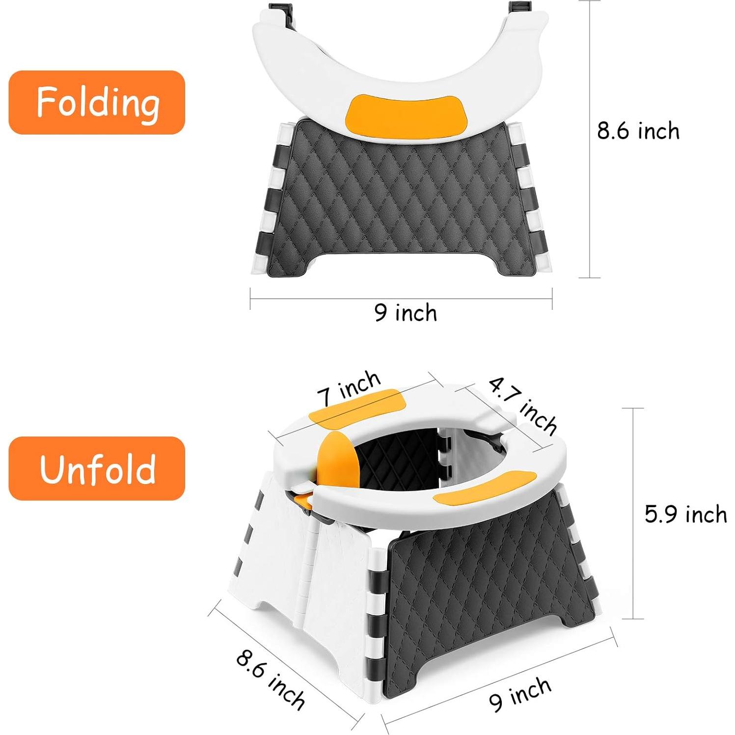 Asiento de Inodoro Portátil YUNHECAM para Bebés con 60 Bolsas