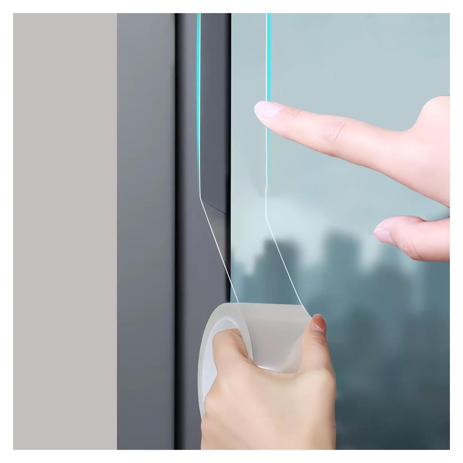 Cinta de Sellado de Ventanas ZLQHHYL 4.88 m Transparente Sin Residuo